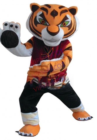 Tigress Tiger Mascot Costume Kung Fu Tiger Cartoon Fancy Dress Adult Free Shipping
