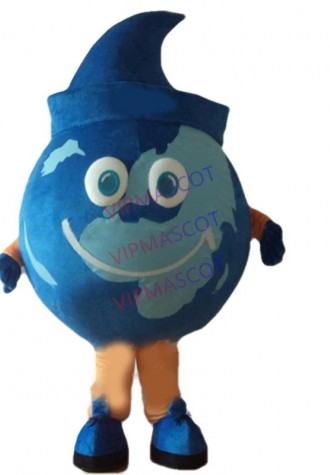 School Anime Cosply Dress The Blue Earth Globe Mascot Costume Adult Lovely Earth Theme Cartoon Mascotte Fancy Dress Kits 1784