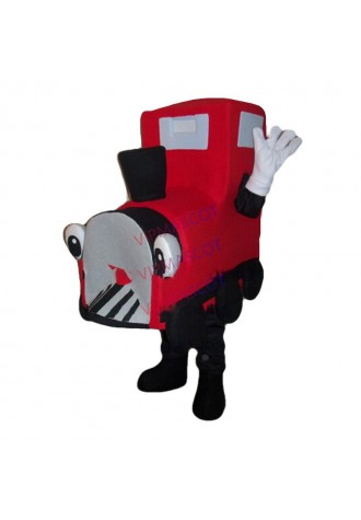 New Custom Mascot Red Train Mascot Costume Adult Anime Cosply Vihicle Theme Costumes Advertising College Mascotte Fancy 1828