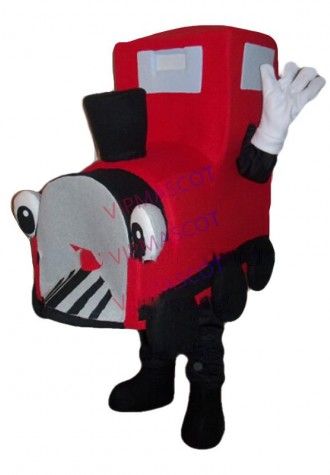 New Custom Mascot Red Train Mascot Costume Adult Anime Cosply Vihicle Theme Costumes Advertising College Mascotte Fancy 1828