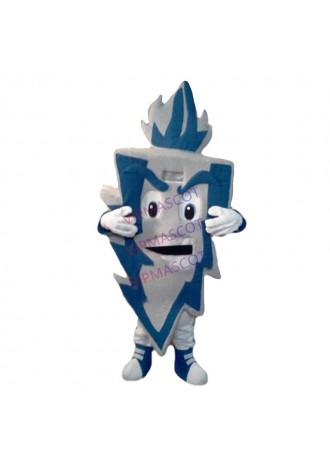 New Blue Lightning Bolt Mascot Costume Adult Size Cartoon Character Lightning Theme Anime Cosply Mascotte Fancy Dress Kits 1798