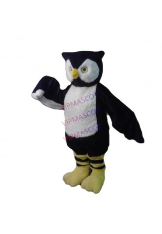 Flush White Belly Black Night Owl Mascot Costume Adult College Anime Cosply Costumes night Owl Theme Mascotte Fancy Dress 1832