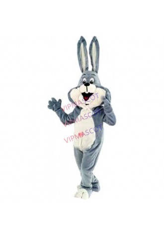 Anime Cosply Costumes New Long Ear Grey Rabbit Mascot Costume Cartoon Character Easter Bunny Theme Mascotte Fancy Dress 2037