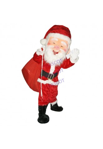New Happy Christmas Santa Claus Mascot Costume Adult Cartoon Character Anime Cosply Xmas Carnival Mascotte Fancy Dress 1845
