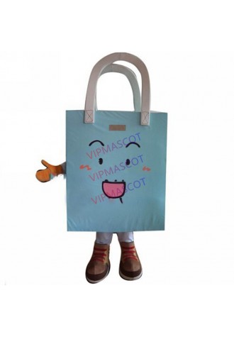 Advertising Blue Hand Shopping Bag Mascot Costume Kids Shopping Theme Carnival Mascotte Fancy Dress Kits 1963