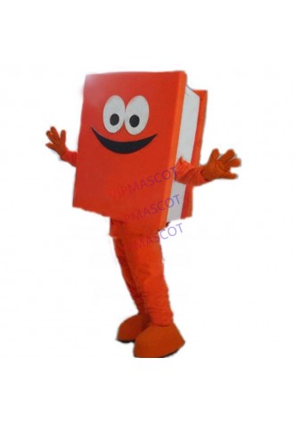 New Custom Advertising Costumes Orange Recycled Notebook Mascot Costume Adult Cartoon Character Book Theme Mascotte Fancy 1975