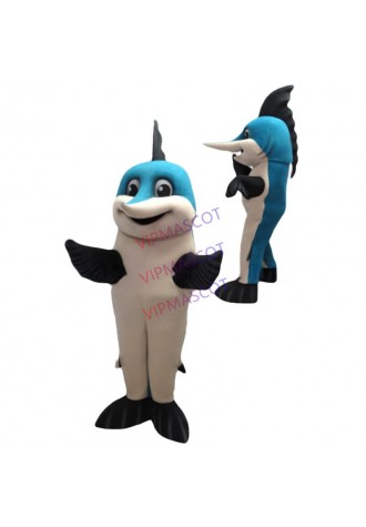 Blue Marlin Fish Mascot Costume Adult Marlin Theme Anime Cosply Costumes Sport Carnival Mascotte Fancy Dress Suit Kits 2052