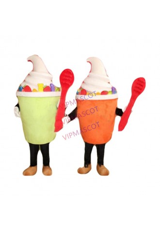 1 piece any color polular ice cream mascot costume adult size cartoon icecream theme summer ice food advertising dress 2591