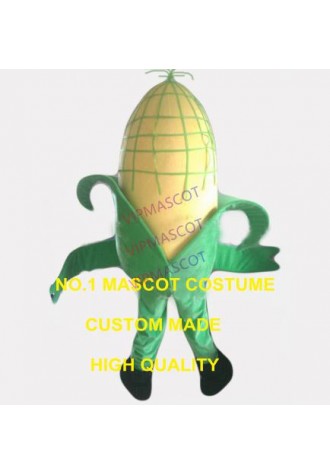 green food corn maize mascot costume adult size cartoon plant corn theme advertising costumes Autumn holiday fancy dress 2605