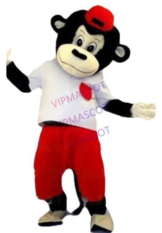 Wholesale Hot Sale Lovely Black Monkey mascot Costume Adult Custom Cartoon Character School Mascotte Fancy Dress Suit 1982