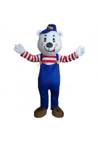 bear mascot costume blue pant bear custom adult size cartoon character cosplay kits carnival costume 3281