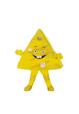 TRIANGLE SHAPED CHEESE MASCOT Costume high quality food cheese theme cartoon character fancy dress for carnival holiday 2487