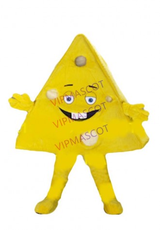TRIANGLE SHAPED CHEESE MASCOT Costume high quality food cheese theme cartoon character fancy dress for carnival holiday 2487