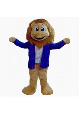 blue coat lion king mascot costume adult size young lion cat theme anime cosplay costumes carnival fancy dress 2533