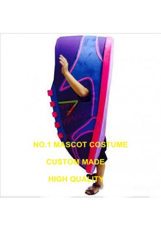 sports shoes mascot costume blue shoes custom adult size cartoon character cosplay carnival costume 3390