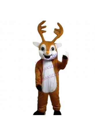 Cute Deer Mascot Costume Brown Deer performing Clothing Cartoon Costume Adult Size Party Fancy Dress