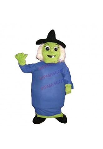 Professional Blue witch Mascot Costume Adult Size Classic Party Costumes Fancy Dress Suit Free Shipping