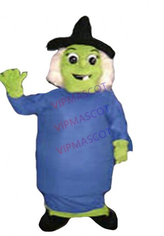 Professional Blue witch Mascot Costume Adult Size Classic Party Costumes Fancy Dress Suit Free Shipping