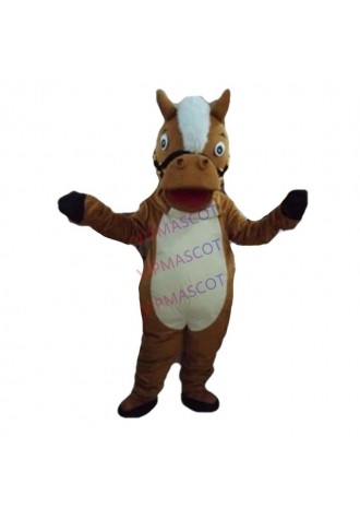 Professional Cute Brown Horse mascot costume animal cartoon costume adult party fancy dress mascot costume free shipping