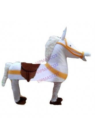 The cutest EVA Material Two people wearing show white Horse Mascot Costumes Movie props party cartoon Apparel Four styles 481