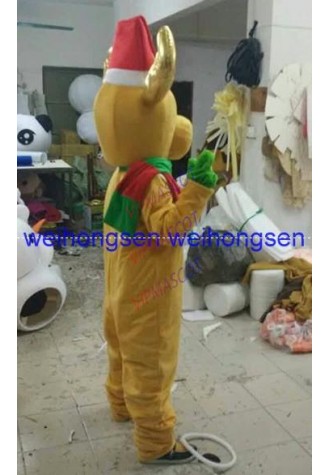 Factory direct EVA Material Helmet Christmas deer Mascot Costume Cartoon Apparel Halloween Birthday Cosplay 615