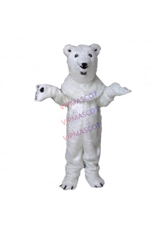 EVA Material Helmet Luxury Plush Polar bear Mascot Costumes Cartoon Apparel advertisement costumes Halloween Birthday party 055