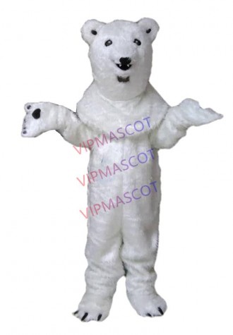 EVA Material Helmet Luxury Plush Polar bear Mascot Costumes Cartoon Apparel advertisement costumes Halloween Birthday party 055