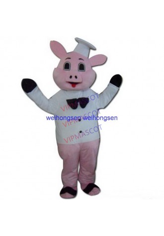 High quality Make EVA Material Helmet White clothes pig Mascot Costumes Cartoon Apparel Birthday party Masquerade 987