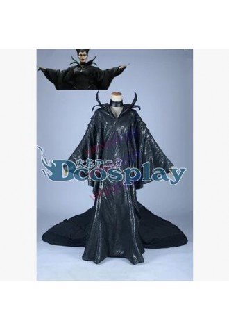 Jason Movie Malefica Cosplay Costumes Sex Black Dresses angelina jolie Cosplay Dresses Free Horn