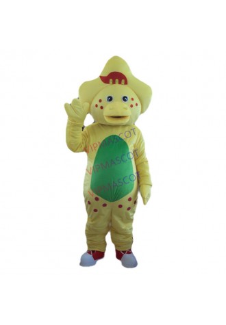 Barney mascot costume   Yellow  Green  Pink Dinosaur  Birthday Party Halloween Fancy Cosplay Dress Adult Outfit  Free Shipping