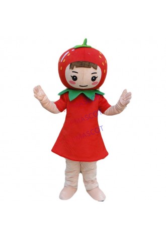 Fruit Mascot Costume Strawberry girl Mascot Costumes Lovely fruit Cartoon Apparel Birthday Halloween fancy Party dress
