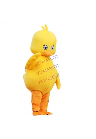 Yellow Duck Mascot Cartoon Character Mascot Costume Adult Size Fancy Outfit Party Dress