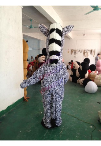 Zebra Mascot Costume Cartoon Character Costume Fancy Dress Costume Halloween Purim Party
