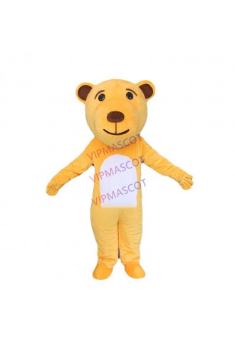 Bear Yellow Mascot Costume Fancy Dress Adult Size Christmas Cosplay for Halloween Party Event Adult Fancy Dress Clothing