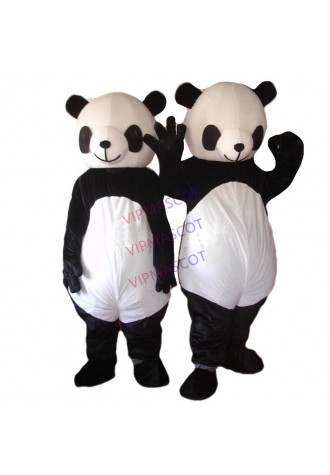 Top quality EVA Helmet Plush Panda Mascot Costumes walking cartoon Apparel Birthday party