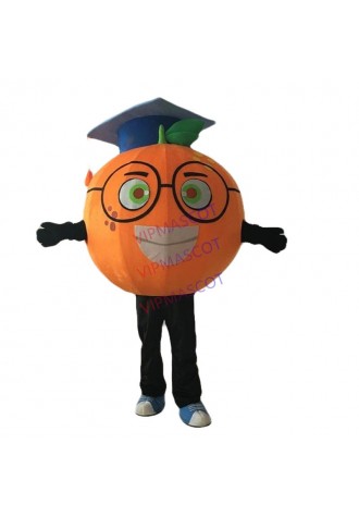 Latest High Quality Custom Fruit Doctor Orange Mascot Costumes Orange with Doctorial Hat Mascot Holiday Party Advertising Events