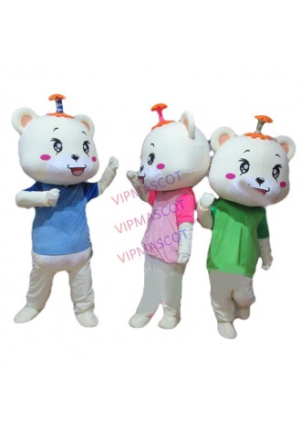 Customized Cute Bear Animal Mascot Costume Plait Bear Cartoon Mascot Costumes for Sale Halloween Fancy Dress Free Shipping