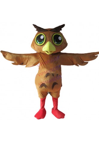 Owl Mascot Costume Bird Character Cartoon Fancy Party Dress Outfit Performance Suit Halloween Mascot Costumes Adult Size