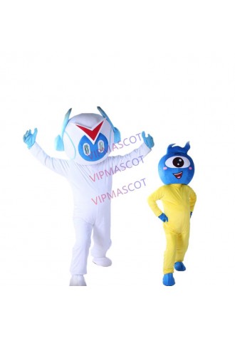 Cartoon Character Robot Mascot Costume Halloween Party Fancy Cosplay Dress Advertising Stage Performance Clothings Adult Size