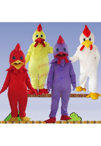 New Cock  Costume Rooster Mascot Costume Halloween Christmas Funny Animal Chicken Mascot Apparel Adult Size
