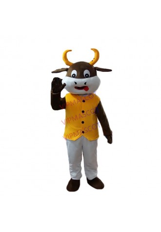 High Quality New Bull Ox Cow Mascot Costume Fancy Dress Outfit Animal Mascot Costumes for Sale for Halloween Birthday Party