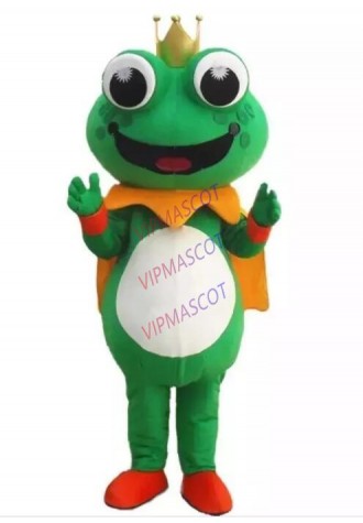 Frog prince mascot costume Cartoon Character Feature Costume Cosplay for Halloween Purim fancy dress
