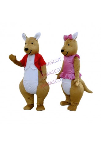 Adult Lovely Kangaroo Mascot Costume Custom Made Mascot Fancy Dress Costumes Animal mascotte Costume Party Costumes