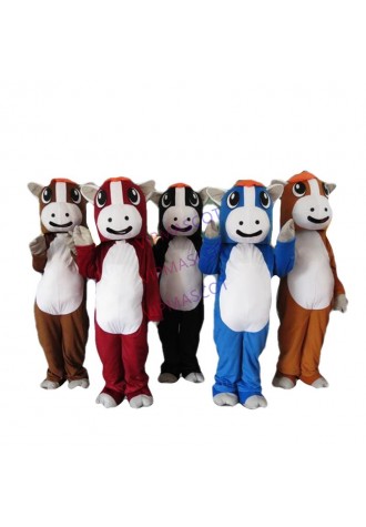 Small red horse Mascot Coutume Fancy Dress Cartoon Horse Mascot Costume Custom Halloween Performance Costume props