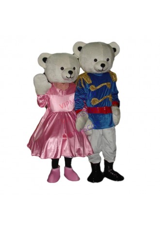 Mascot costume couple bear cartoon costume adult bear mascot costume