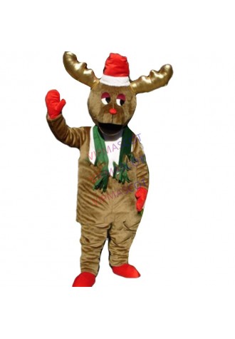 mascot CHRISTMAS MOOSE REINDEER MASCOT STAG NIGHT FANCY DRESS COSTUME HOT SALE CARTOON MASCOTTE OUTFIT