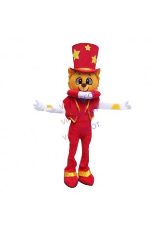 mascot Magician Lion Cat Mascot Costume Adult Size Christmas Halloween Easter Magician Fancy Dress Outfit Suit
