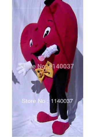 mascot Red Valentines Heart Mascot Costume Adult Size Valentines Heart Mascotte Outfit Suit Party Fancy Dress