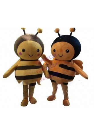 mascot Big Eyes Honey Bee Mascot Costume Adult Cartoon Character Mascotte Outfit Suit Bee Carnival Costume