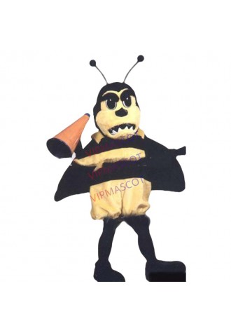 mascot Buzzing Fighting Hornet Mascot Costume with Horn Adult Size Mascot Mascota Outfit Suit Halloween Fancy Dress Costume